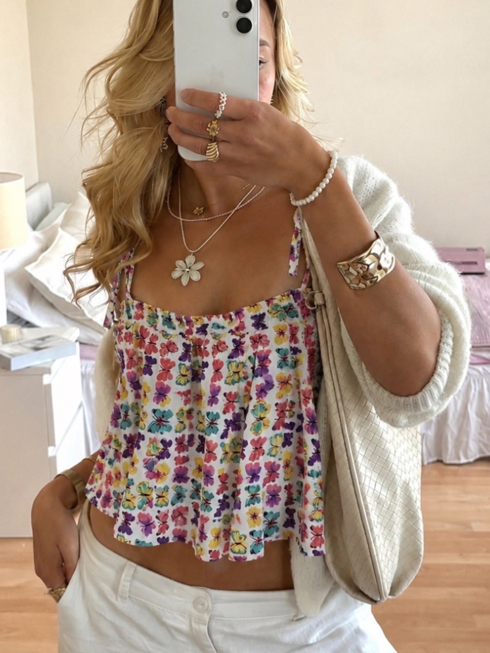Reworked Vintage Butterfly Crop Top Size Small Bandeau Summer Boho